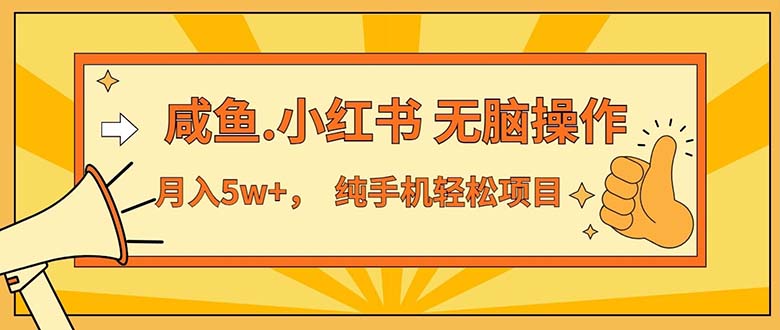 （11524期）2024最赚钱的项目，咸鱼，小红书无脑操作，每单利润500+，轻松月入5万+…-万象聊项目