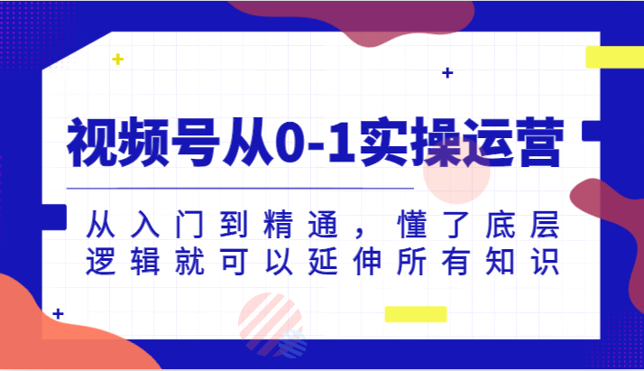视频号从0-1实操运营，从入门到精通，懂了底层逻辑就可以延伸所有知识（更新2024.7）-万象聊项目