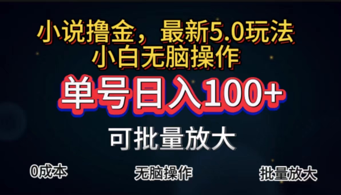 （11651期）全自动小说撸金，单号日入100+小白轻松上手，无脑操作-万象聊项目