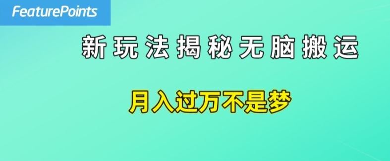 简单操作，每天50美元收入，搬运就是赚钱的秘诀【揭秘】-万象聊项目
