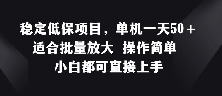 稳定低保项目，单机一天50+适合批量放大 操作简单 小白都可直接上手【揭秘】-万象聊项目