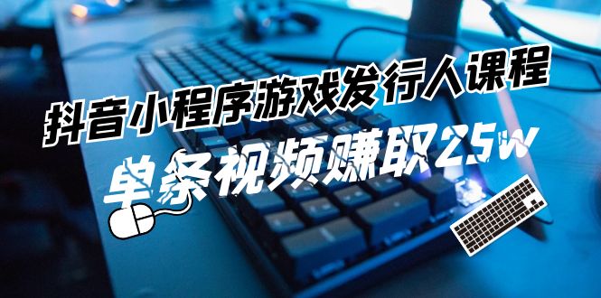 （11765期）抖音小程序-游戏发行人课程：带你玩转游戏任务变现，单条视频赚取25w-万象聊项目