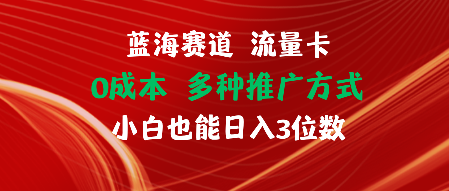 （11768期）蓝海赛道 流量卡 0成本 小白也能日入三位数-万象聊项目