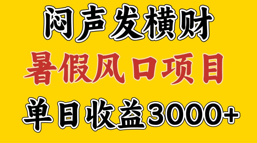 30天赚了7.5W 暑假风口项目，比较好学，2天左右上手-万象聊项目