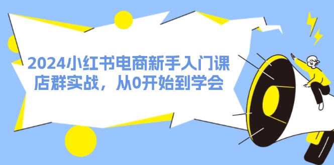 2024小红书电商新手入门课，店群实战，从0开始到学会（31节）-万象聊项目
