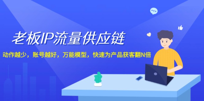 （12077期）老板 IP流量 供应链，动作越少，账号越好，万能模型，快速为产品获客翻N倍-万象聊项目