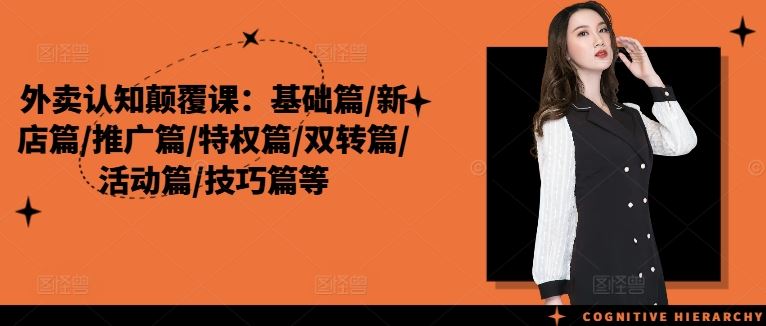 外卖认知颠覆课：基础篇/新店篇/推广篇/特权篇/双转篇/活动篇/技巧篇等-万象聊项目