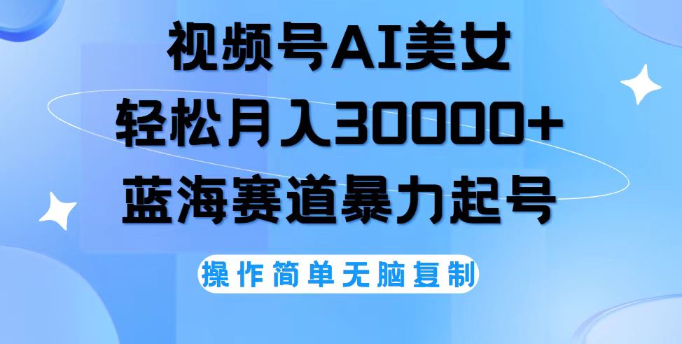 （12125期）视频号AI美女跳舞，轻松月入30000+，蓝海赛道，流量池巨大，起号猛，无…-万象聊项目