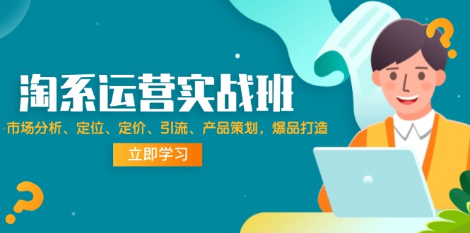 （12186期）淘系运营实战班：市场分析、定位、定价、引流、产品策划，爆品打造-万象聊项目