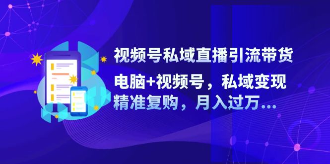 （12249期）视频号私域直播引流带货：电脑+视频号，私域变现，精准复购，月入过万…-万象聊项目