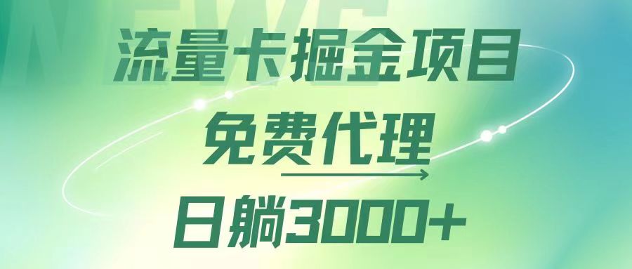 （12321期）流量卡掘金代理，日躺赚3000+，变现暴力，多种推广途径-万象聊项目