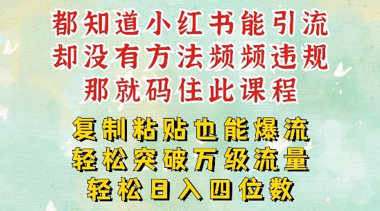 小红书靠复制粘贴一周突破万级流量池干货，以减肥为例，每天稳定引流变现四位数【揭秘】-万象聊项目