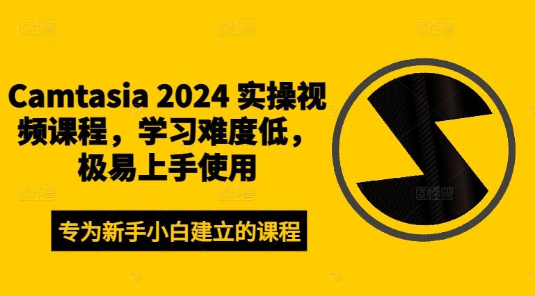 Camtasia 2024 实操视频课程，学习难度低，极易上手使用-万象聊项目