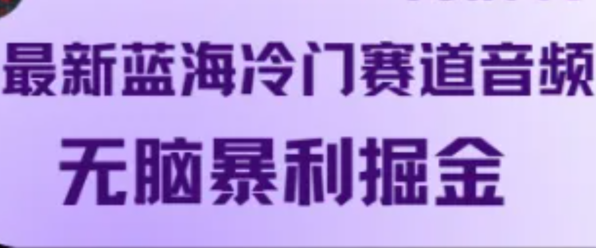 最新蓝海冷门赛道音频，无脑暴利掘金-万象聊项目