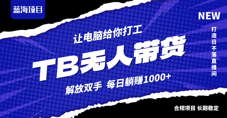 淘宝无人直播最新玩法，不违规不封号，轻松月入3W+-万象聊项目