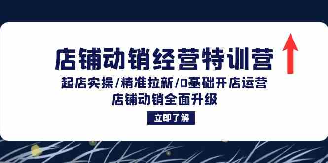 店铺动销经营特训营：起店实操/精准拉新/0基础开店运营/店铺动销全面升级-万象聊项目