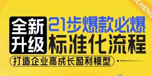21步爆款必爆标准化流程，全新升级，打造企业高成长盈利模型-万象聊项目