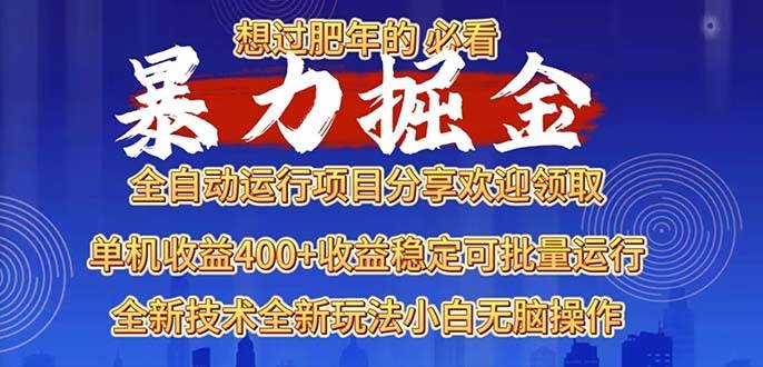 （13675期）2025暴力掘金项目，想过肥年必看！-万象聊项目