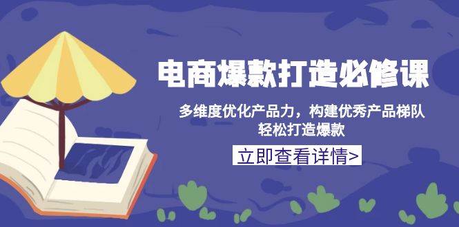 （13689期）电商爆款打造必修课：多维度优化产品力，构建优秀产品梯队，轻松打造爆款-万象聊项目