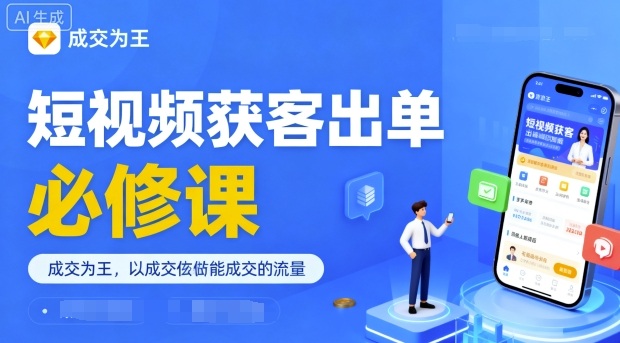 短视频获客出单必修课，成交为王，以成交为导向，直接做能成交的流量-万象聊项目