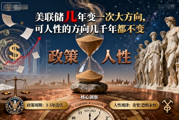 付费文章：美联储几年变一次大方向，可人性的方向几千年都不变-万象聊项目