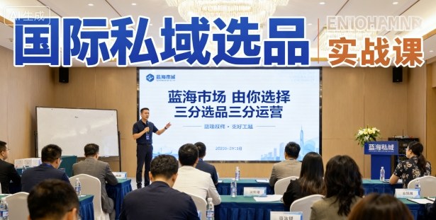 国际私域选品实战课，蓝海市场由你选择，七分选品三分运营-万象聊项目