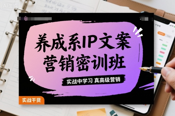 养成系IP文案营销密训班，实战中学习真高级营销-万象聊项目