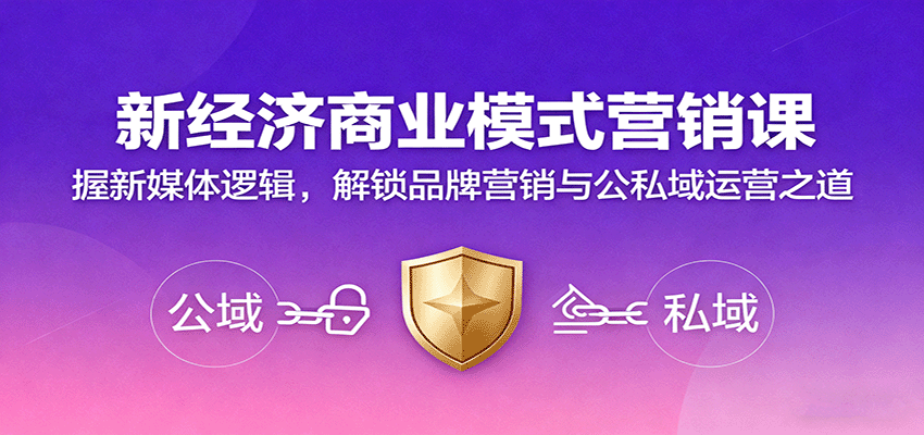 新经济商业模式营销课，握新媒体逻辑，解锁品牌营销与公私域运营之道-万象聊项目