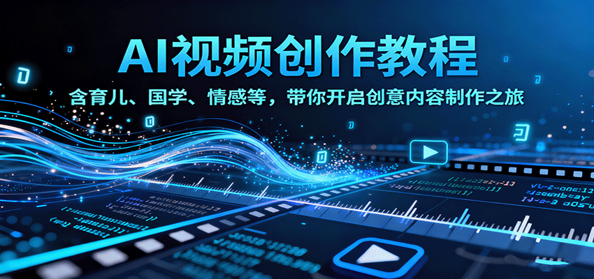 AI视频创富课，含育儿、国学、情感等，带你开启创意内容制作之旅-万象聊项目