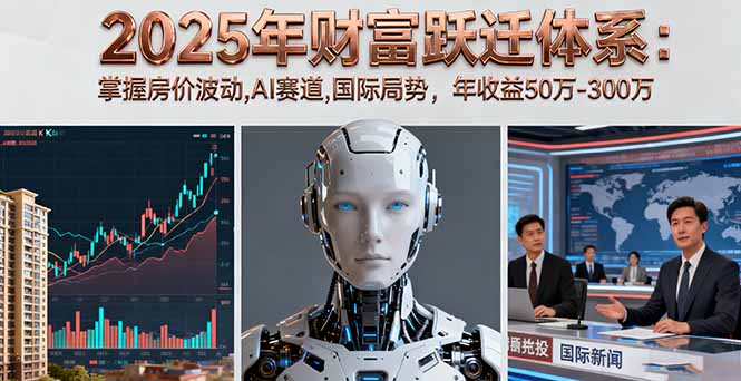 2025年财富跃迁体系：掌握房价波动,AI赛道,国际局势，年收益50万-300万-万象聊项目