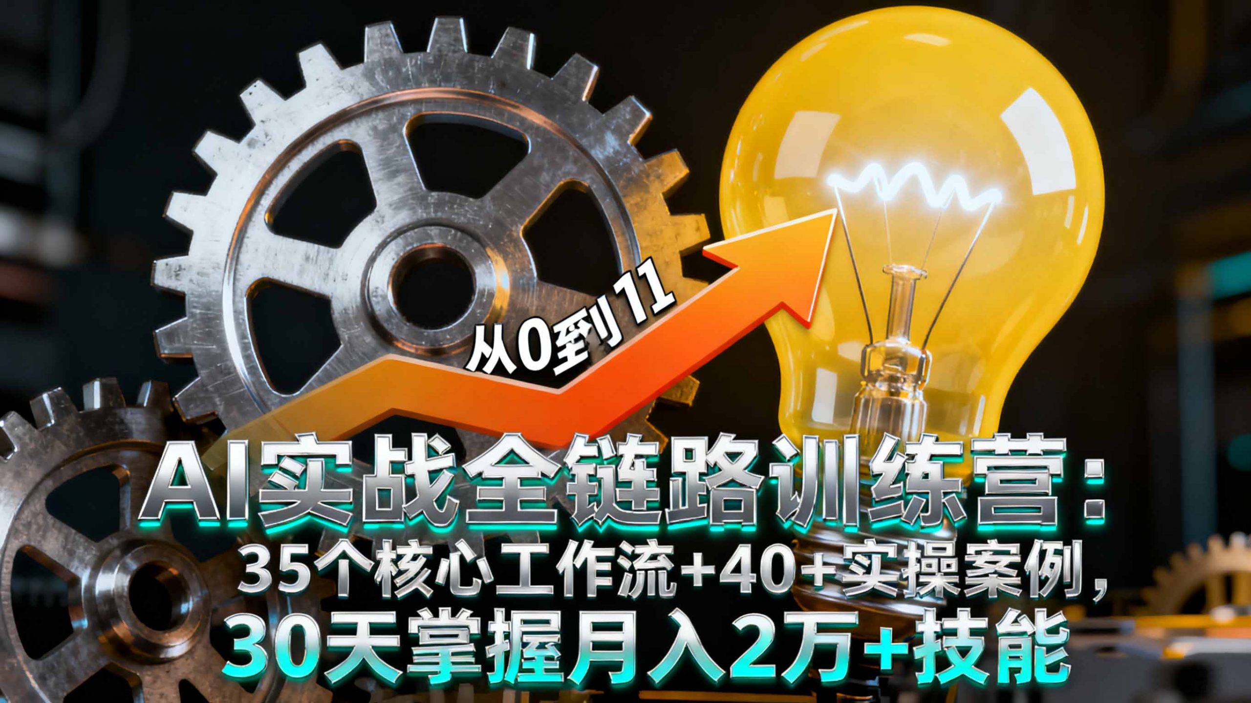 AI实战全链路训练营：35个核心工作流+40+实操案例，30天掌握月入2万+技能-万象聊项目