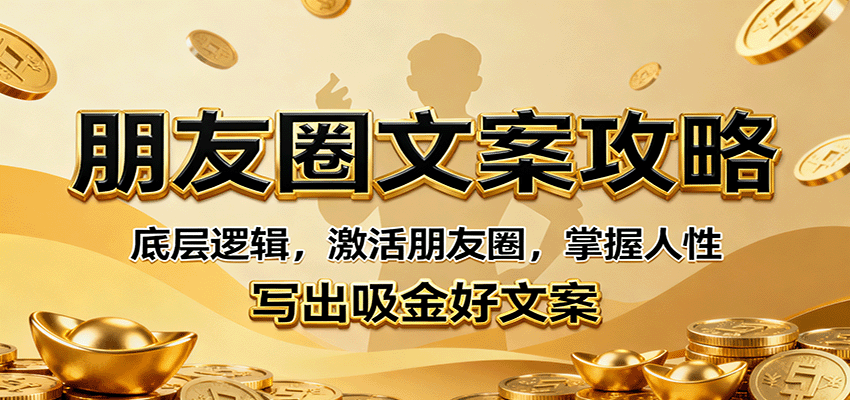 朋友圈文案攻略：底层逻辑，激活朋友圈，掌握人性，写出吸金好文案-万象聊项目