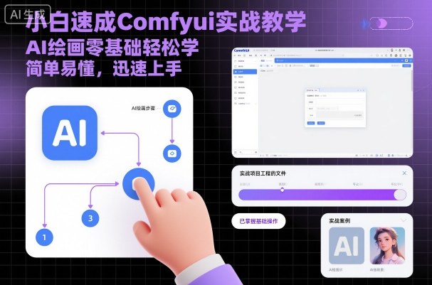 小白速成Comfyui实战教学，AI绘画零基础轻松学，简单易懂，迅速上手-万象聊项目