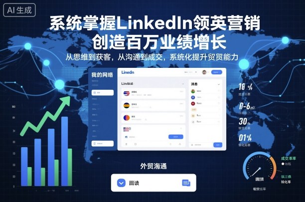 系统掌握LinkedIn领英营销，创造百万业绩增长，从思维到获客，从沟通到成交，系统化提升外贸能力-万象聊项目