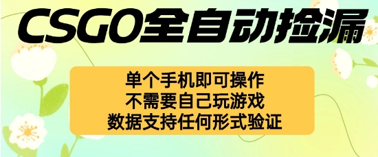 自动挂G捡漏，不用自己挂G不用玩游戏，一个手机即可操作，新手小白轻松月入1W+【揭秘】-万象聊项目