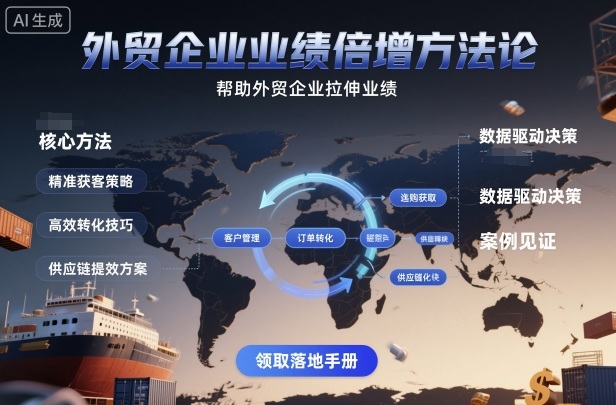 外贸企业业绩倍增方法论，帮助外贸企业拉伸业绩-万象聊项目