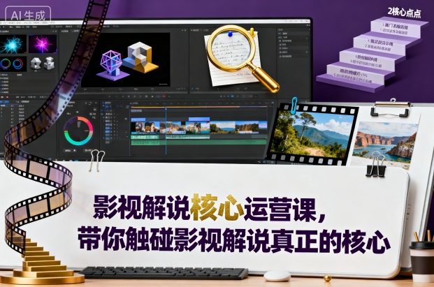 影视解说核心运营课，带你触碰影视解说真正的核心-万象聊项目