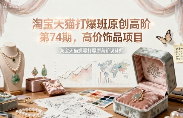 淘宝天猫打爆班原创高阶第74期，高价饰品项目-万象聊项目