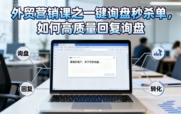 外贸营销课之一键询盘秒杀单，如何高质量回复询盘-万象聊项目
