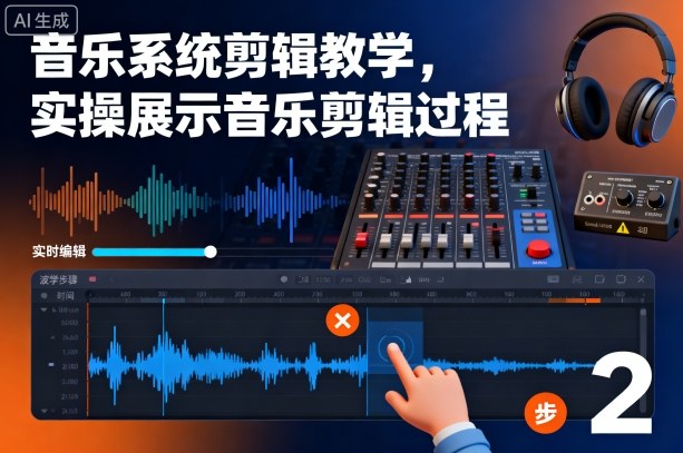 音乐系统剪辑教学，实操展示音乐剪辑过程-万象聊项目