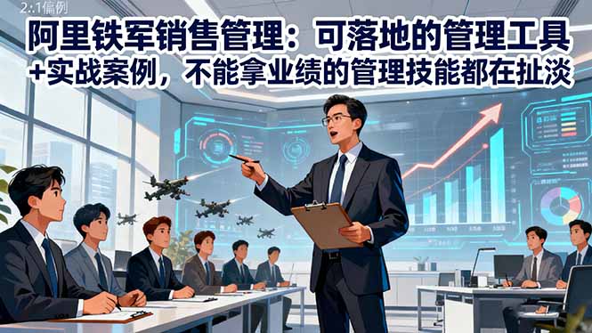阿里铁军销售管理：可落地的管理工具+实战案例，不能拿业绩的管理都在扯淡-万象聊项目