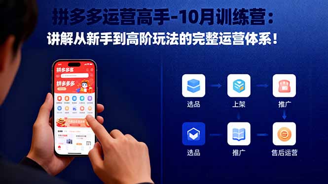 拼多多运营高手-10月训练营：讲解从新手到高阶玩法的完整运营体系！-万象聊项目
