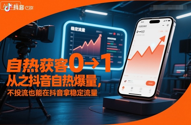 自热获客从0到1之抖音自热爆量，不投流也能在抖音拿稳定流量-万象聊项目