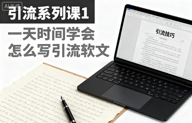 引流系列课1，一天时间学会怎么写引流软文-万象聊项目