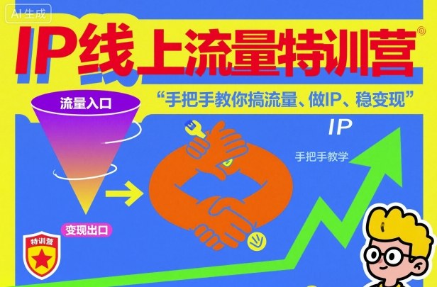 IP线上流量特训营，手把手教你搞流量、做IP、稳变现-万象聊项目