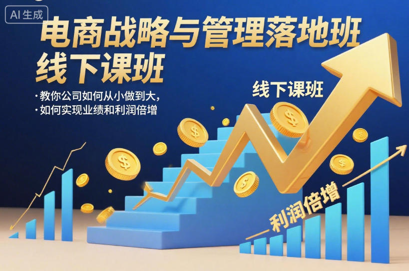 电商战略与管理落地班线下课，教你公司如何从小做到大，如何实现业绩和利润倍增【录音】-万象聊项目