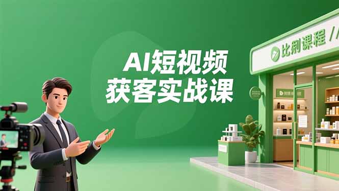 AI短视频获客实战课，数字人创作、实体行业应用、精准引流，30天获取客源月入6万+-万象聊项目