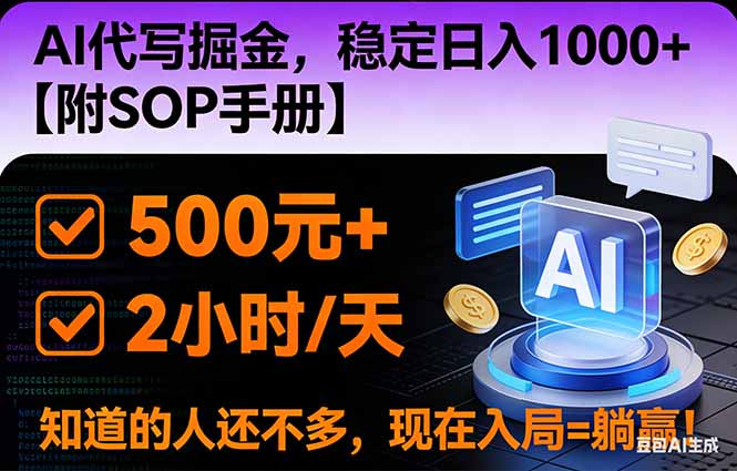 2026风口项目,AI代写掘金，稳定日入1000+，掌握核心技能【附SOP手册】-万象聊项目