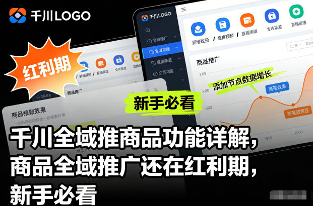 千川全域推商品功能详解，商品全域推广还在红利期，新手必看-万象聊项目