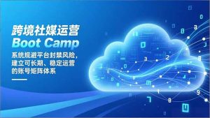 跨境社媒运营Boot Camp：系统规避平台封禁风险，建立可长期、稳定运营的账号矩阵体系-万象聊项目